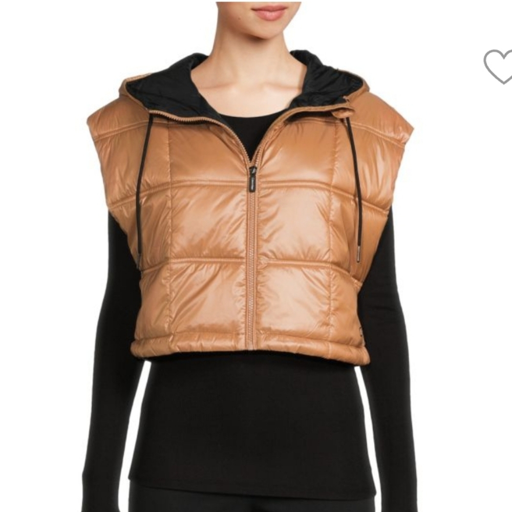 Calvin Klein Performance Quilted Cropped Hooded Jacket